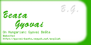 beata gyovai business card