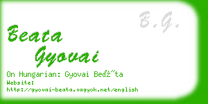 beata gyovai business card